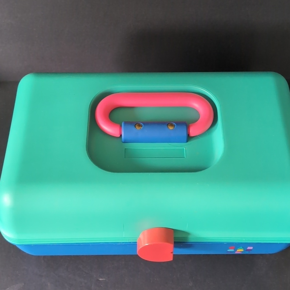 VGT 1980s Caboodles Lot Of 3 Blue/Green Travel Makeup Cases. - Picture 3 of 13